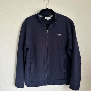 Lacoste Men's Dark Blue Zip-Up Sweater